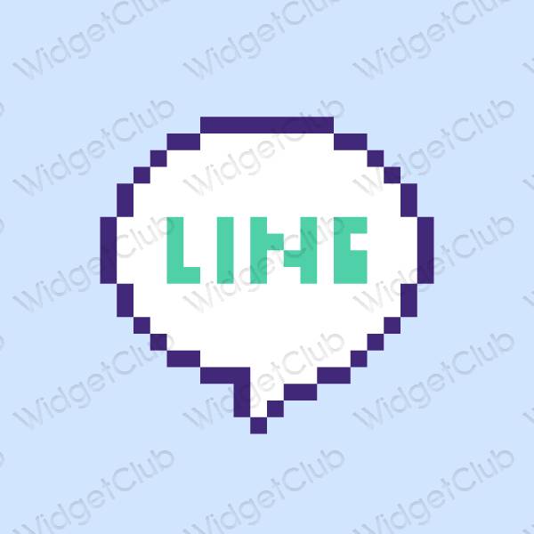 Естетичний фіолетовий LINE значки програм