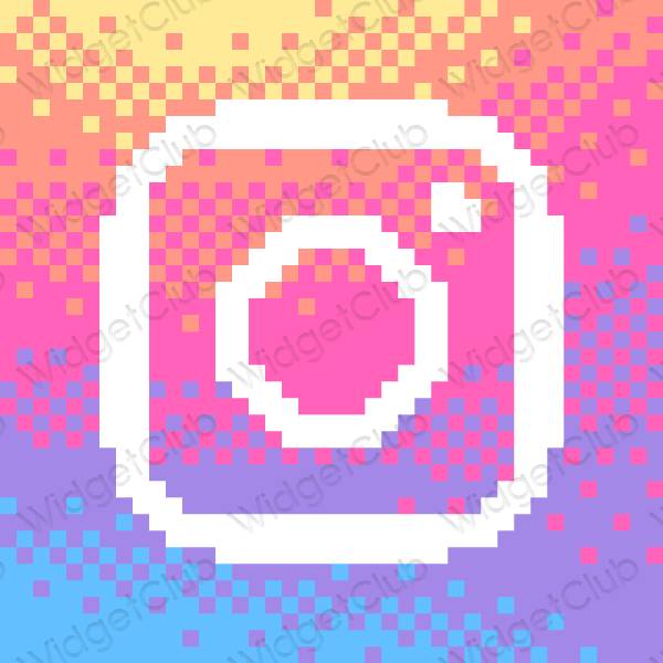 Aesthetic purple Instagram app icons