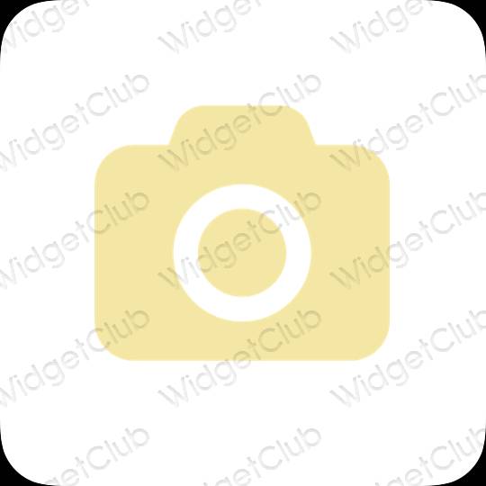 Aesthetic orange Camera app icons
