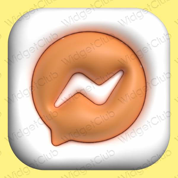 Estetico giallo Messenger icone dell'app