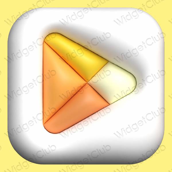 Aesthetic yellow Apple Store app icons