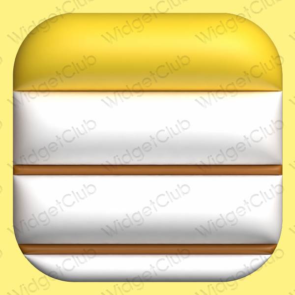 Aesthetic yellow Notes app icons