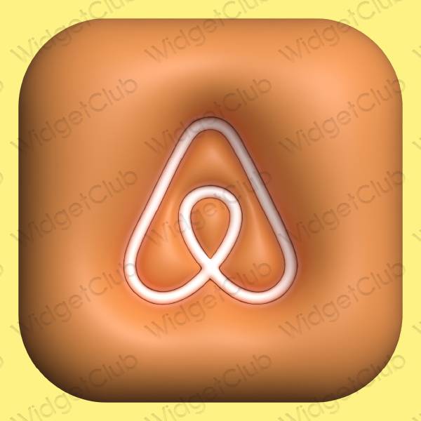 Ästhetisch gelb Airbnb App-Symbole