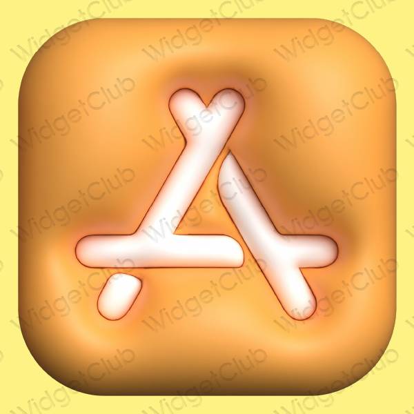 Aesthetic yellow AppStore app icons