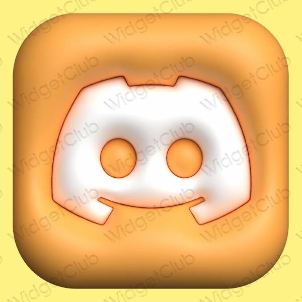 Estético amarillo discord iconos de aplicaciones