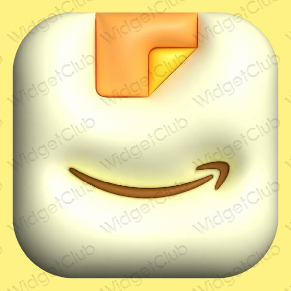 Aesthetic yellow Amazon app icons