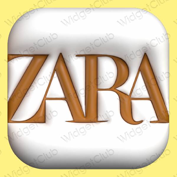 Estetico giallo ZARA icone dell'app