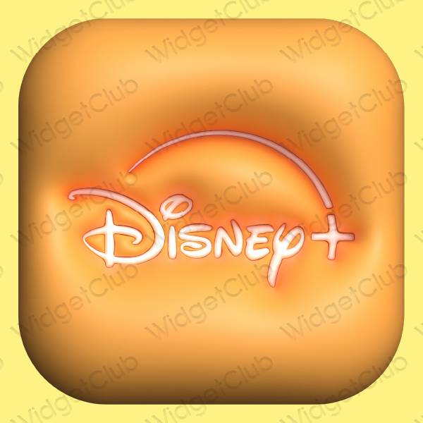 Estetic galben Disney pictogramele aplicației