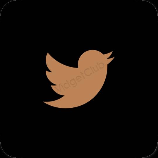 ესთეტიკური Twitter აპლიკაციის ხატები