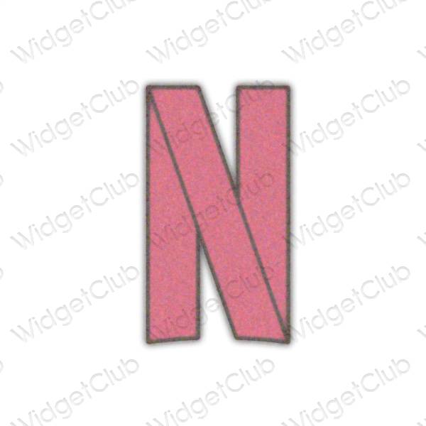 ესთეტიკური Netflix აპლიკაციის ხატები