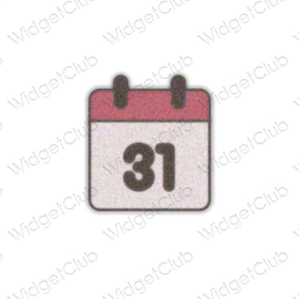 ესთეტიკური Calendar აპლიკაციის ხატები