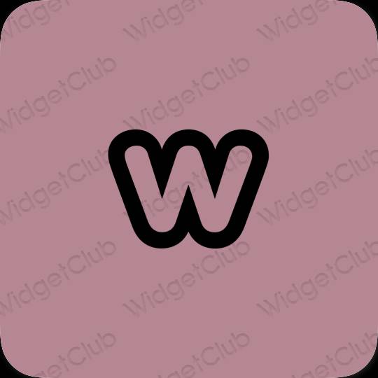 ესთეტიკური Weebly აპლიკაციის ხატები