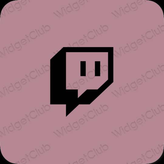 ესთეტიკური Twitch აპლიკაციის ხატები