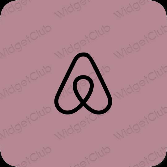ესთეტიკური Airbnb აპლიკაციის ხატები