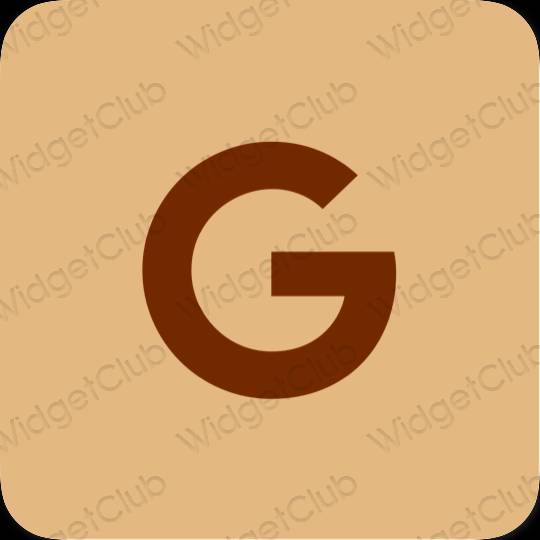 Estetický oranžový Google ikony aplikací