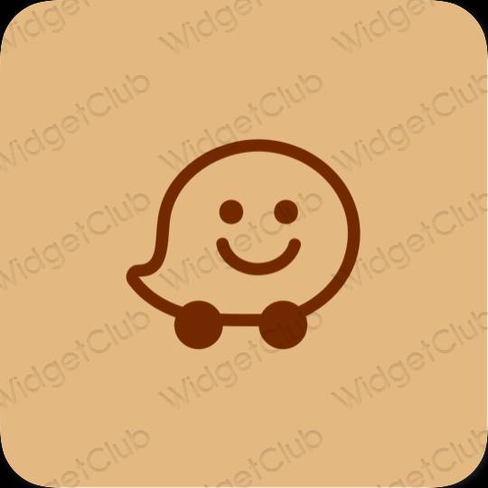 美学Waze 应用程序图标