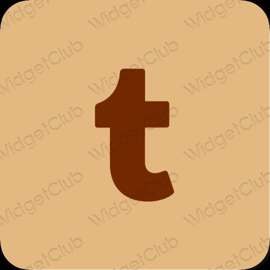 Esthétique orange Tumblr icônes d'application