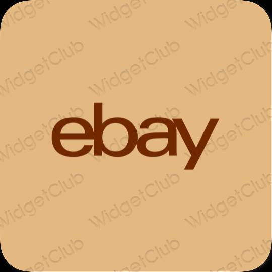Aesthetic orange eBay app icons