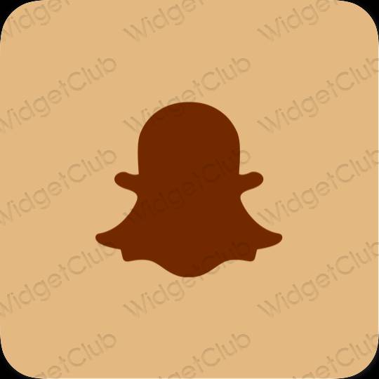 Estetický oranžový snapchat ikony aplikací