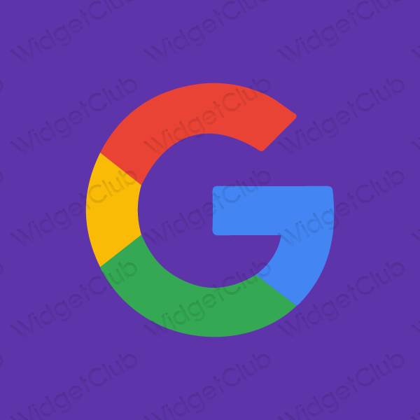 សោភ័ណ ពណ៌ស្វាយ Google រូបតំណាងកម្មវិធី