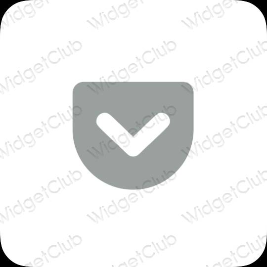 Esthetische Pocket app-pictogrammen