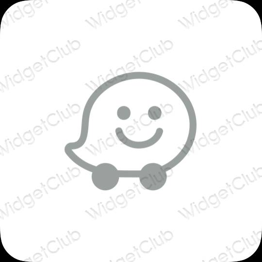 Icônes d'application Waze esthétiques