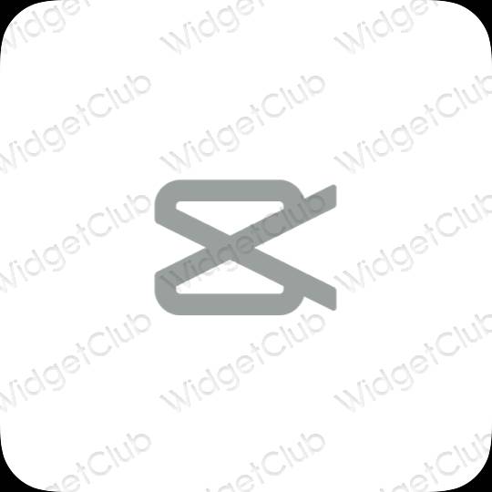 Aesthetic CapCut app icons