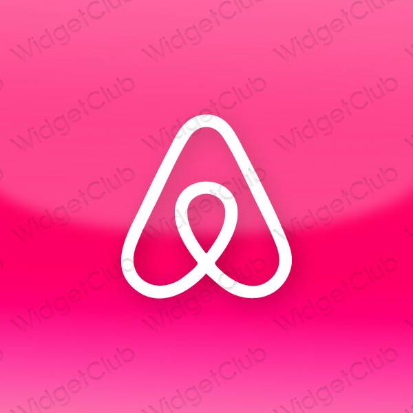 ესთეტიკური Airbnb აპლიკაციის ხატები