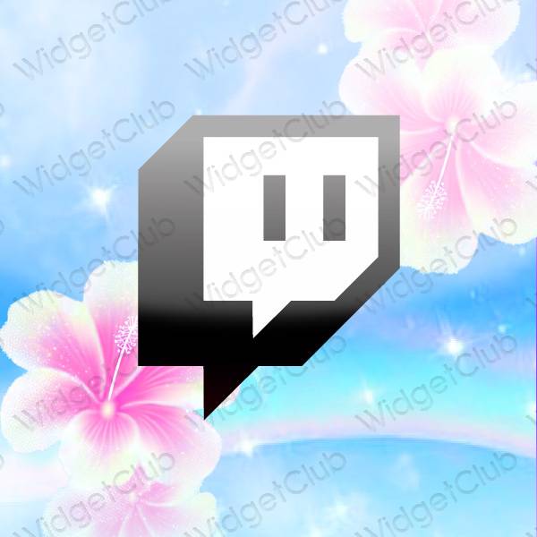 ესთეტიკური Twitch აპლიკაციის ხატები