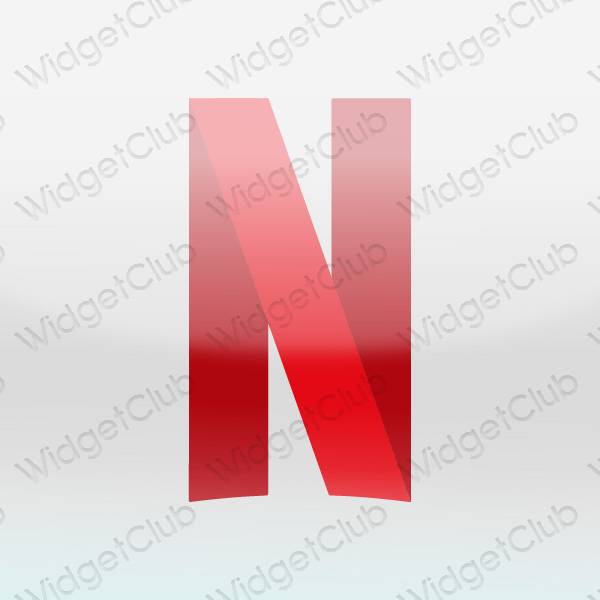 ესთეტიკური Netflix აპლიკაციის ხატები