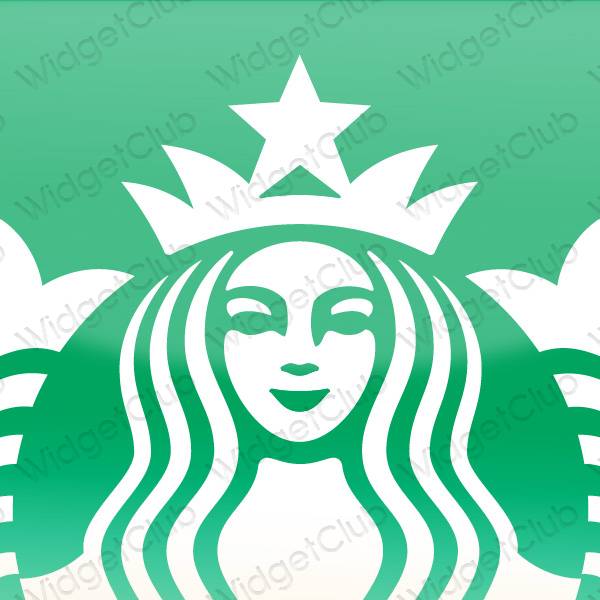 Ikon apl Starbucks Estetik