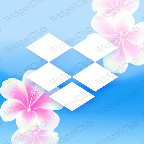 ესთეტიკური Dropbox აპლიკაციის ხატები