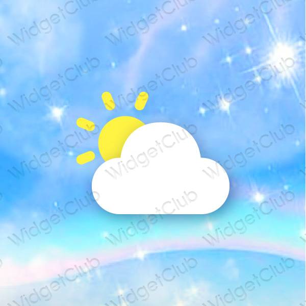 ესთეტიკური Weather აპლიკაციის ხატები