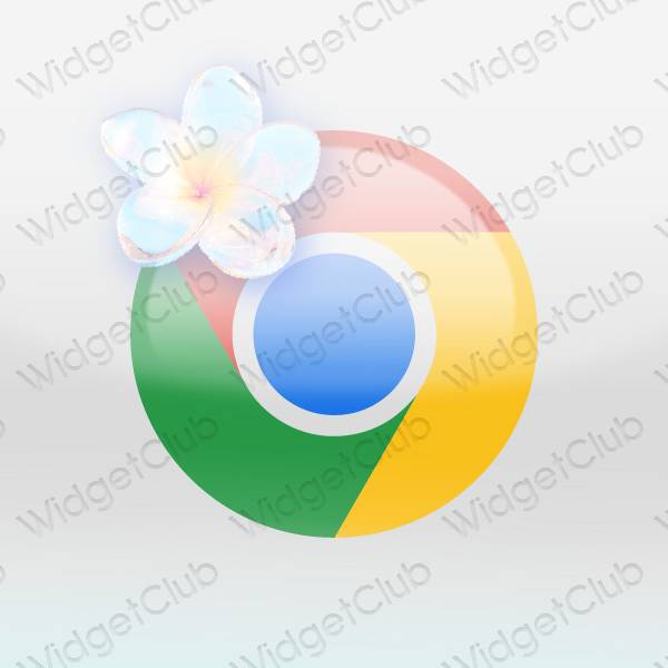 ესთეტიკური Chrome აპლიკაციის ხატები