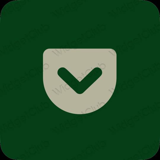 ესთეტიკური Pocket აპლიკაციის ხატები