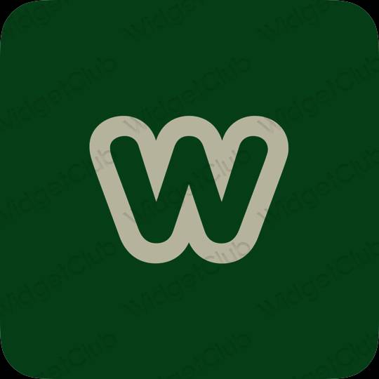 ესთეტიკური Weebly აპლიკაციის ხატები