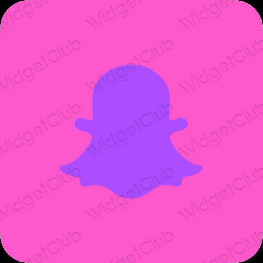 Aesthetic purple snapchat app icons