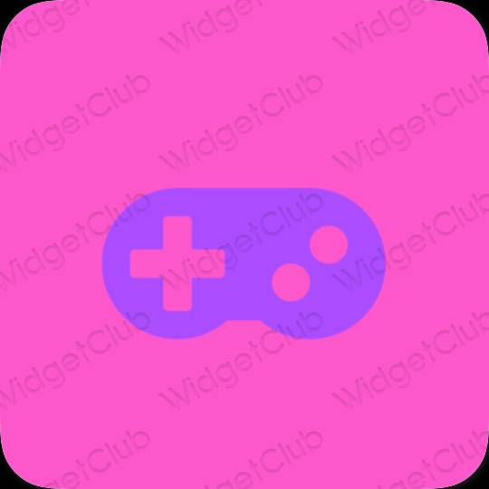Aesthetic purple LINE app icons