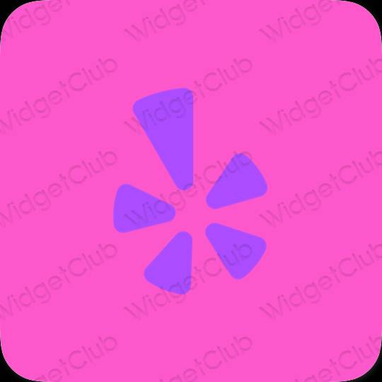 Aesthetic purple Yelp app icons