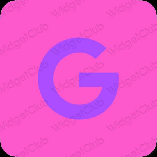 Aesthetic purple Google app icons