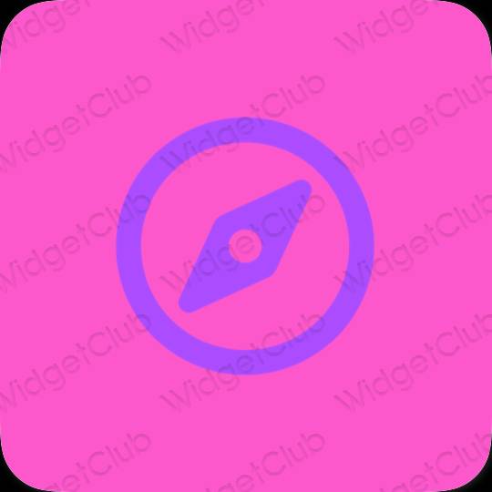 Estetico porpora Safari icone dell'app