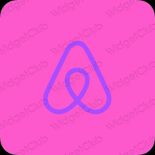 Aesthetic purple Airbnb app icons