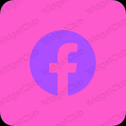 Aesthetic purple Facebook app icons