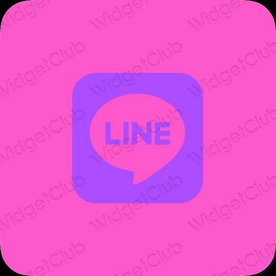 Aesthetic purple LINE app icons