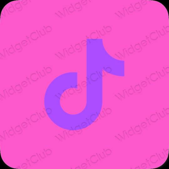 Aesthetic purple TikTok app icons