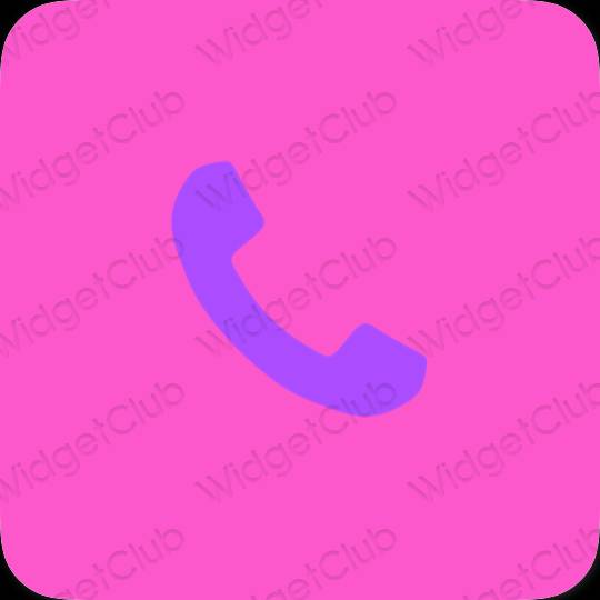 Estetický nachový Phone ikony aplikací