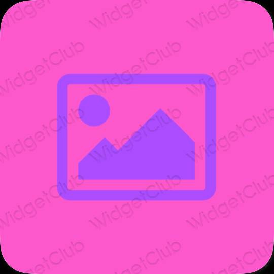 Aesthetic purple Photos app icons