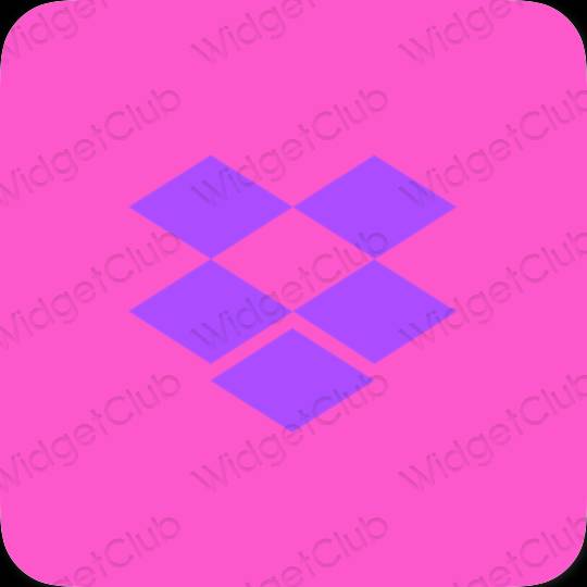 Aesthetic purple Dropbox app icons