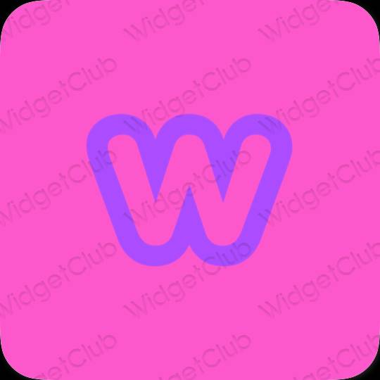 Aesthetic purple Weebly app icons