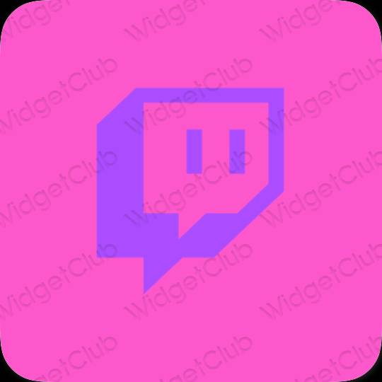 Aesthetic purple Twitch app icons